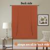 imageHVERSAILTEX Thermal Insulated Blackout Adjustable Tie Up Shade Curtain Window Treatment Rod Pocket 2 Panels 42 inches W x 63 inches L Stone BlueOrange