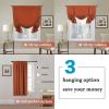 imageHVERSAILTEX Thermal Insulated Blackout Adjustable Tie Up Shade Curtain Window Treatment Rod Pocket 2 Panels 42 inches W x 63 inches L Stone BlueOrange