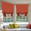 imageHVERSAILTEX Thermal Insulated Blackout Adjustable Tie Up Shade Curtain Window Treatment Rod Pocket 2 Panels 42 inches W x 63 inches L Stone BlueOrange
