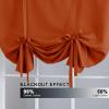 imageHVERSAILTEX Thermal Insulated Blackout Adjustable Tie Up Shade Curtain Window Treatment Rod Pocket 2 Panels 42 inches W x 63 inches L Stone BlueOrange