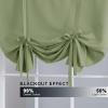 imageHVERSAILTEX Thermal Insulated Blackout Adjustable Tie Up Shade Curtain Window Treatment Rod Pocket 2 Panels 42 inches W x 63 inches L Stone BlueSage