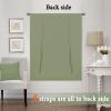 imageHVERSAILTEX Thermal Insulated Blackout Adjustable Tie Up Shade Curtain Window Treatment Rod Pocket 2 Panels 42 inches W x 63 inches L Stone BlueSage