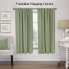 imageHVERSAILTEX Thermal Insulated Blackout Adjustable Tie Up Shade Curtain Window Treatment Rod Pocket 2 Panels 42 inches W x 63 inches L Stone BlueSage