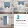 imageHVERSAILTEX Thermal Insulated Blackout Adjustable Tie Up Shade Curtain Window Treatment Rod Pocket 2 Panels 42 inches W x 63 inches L Stone BlueStone Blue