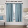 imageHVERSAILTEX Thermal Insulated Blackout Adjustable Tie Up Shade Curtain Window Treatment Rod Pocket 2 Panels 42 inches W x 63 inches L Stone BlueStone Blue