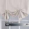 imageHVERSAILTEX Thermal Insulated Blackout Adjustable Tie Up Shade Curtain Window Treatment Rod Pocket 2 Panels 42 inches W x 63 inches L Stone BlueStone