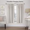 imageHVERSAILTEX Thermal Insulated Blackout Adjustable Tie Up Shade Curtain Window Treatment Rod Pocket 2 Panels 42 inches W x 63 inches L Stone BlueStone