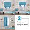 imageHVERSAILTEX Thermal Insulated Blackout Adjustable Tie Up Shade Curtain Window Treatment Rod Pocket 2 Panels 42 inches W x 63 inches L Stone BlueStorm Blue