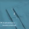 imageHVERSAILTEX Thermal Insulated Blackout Adjustable Tie Up Shade Curtain Window Treatment Rod Pocket 2 Panels 42 inches W x 63 inches L Stone BlueStorm Blue