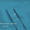 imageHVERSAILTEX Thermal Insulated Blackout Adjustable Tie Up Shade Curtain Window Treatment Rod Pocket 2 Panels 42 inches W x 63 inches L Stone BlueTurquoise Blue