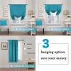 imageHVERSAILTEX Thermal Insulated Blackout Adjustable Tie Up Shade Curtain Window Treatment Rod Pocket 2 Panels 42 inches W x 63 inches L Stone BlueTurquoise Blue
