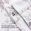 imageHVERSAILTEX Thermal Insulated Printed Blackout Small Window Curtain Adjustable Tie Up Curtains Rod Pocket Short Curtain for Kitchen  42quot Wide by 63quot Long Sage Birds PatternFloral in Brown and Soft Teal