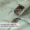 imageHVERSAILTEX Thermal Insulated Printed Blackout Small Window Curtain Adjustable Tie Up Curtains Rod Pocket Short Curtain for Kitchen  42quot Wide by 63quot Long Sage Birds PatternBirds in Sage