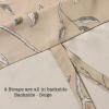 imageHVERSAILTEX Thermal Insulated Printed Blackout Small Window Curtain Adjustable Tie Up Curtains Rod Pocket Short Curtain for Kitchen  42quot Wide by 63quot Long Sage Birds PatternBirds in Taupe