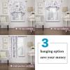 imageHVERSAILTEX Thermal Insulated Printed Blackout Small Window Curtain Adjustable Tie Up Curtains Rod Pocket Short Curtain for Kitchen  42quot Wide by 63quot Long Sage Birds PatternFloral in Terracotta and Blue
