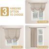 imageHVERSAILTEX Tie Up Linen Curtains 63 Inch Length Nature Linen Textured Privacy Curtain Multi Hanging Ways Shade Balloon Window Shade Rod Pocket Casual Curtain  42x63  IvoryAngora