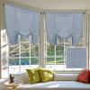 imageHVERSAILTEX Tie Up Linen Curtains 63 Inch Length Nature Linen Textured Privacy Curtain Multi Hanging Ways Shade Balloon Window Shade Rod Pocket Casual Curtain  42x63  IvoryStone Blue