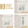 imageHVERSAILTEX Tie Up Linen Curtains 63 Inch Length Nature Linen Textured Privacy Curtain Multi Hanging Ways Shade Balloon Window Shade Rod Pocket Casual Curtain  42x63  IvoryOffwhite