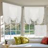 imageHVERSAILTEX Tie Up Linen Curtains 63 Inch Length Nature Linen Textured Privacy Curtain Multi Hanging Ways Shade Balloon Window Shade Rod Pocket Casual Curtain  42x63  IvoryOffwhite