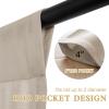 imageHVERSAILTEX Tie Up Linen Curtains 63 Inch Length Nature Linen Textured Privacy Curtain Multi Hanging Ways Shade Balloon Window Shade Rod Pocket Casual Curtain  42x63  IvoryAngora