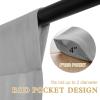 imageHVERSAILTEX Tie Up Linen Curtains 63 Inch Length Nature Linen Textured Privacy Curtain Multi Hanging Ways Shade Balloon Window Shade Rod Pocket Casual Curtain  42x63  IvoryDove