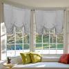 imageHVERSAILTEX Tie Up Linen Curtains 63 Inch Length Nature Linen Textured Privacy Curtain Multi Hanging Ways Shade Balloon Window Shade Rod Pocket Casual Curtain  42x63  IvoryDove