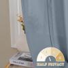 imageHVERSAILTEX Tie Up Linen Curtains 63 Inch Length Nature Linen Textured Privacy Curtain Multi Hanging Ways Shade Balloon Window Shade Rod Pocket Casual Curtain  42x63  IvoryStone Blue