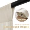 imageHVERSAILTEX Tie Up Linen Curtains 63 Inch Length Nature Linen Textured Privacy Curtain Multi Hanging Ways Shade Balloon Window Shade Rod Pocket Casual Curtain  42x63  IvoryIvory