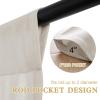 imageHVERSAILTEX Tie Up Linen Curtains 63 Inch Length Nature Linen Textured Privacy Curtain Multi Hanging Ways Shade Balloon Window Shade Rod Pocket Casual Curtain  42x63  IvoryNatural