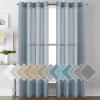 imageHVERSAILTEX White Sheer Linen Curtains for Living Room 84 inches Long Bedroom Curtains 2 Panel Sets Grommet Semi Sheer Elegant Soft Light Filter Window Treatments Curtain WhiteDenim