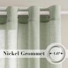 imageHVERSAILTEX White Sheer Linen Curtains for Living Room 84 inches Long Bedroom Curtains 2 Panel Sets Grommet Semi Sheer Elegant Soft Light Filter Window Treatments Curtain WhiteSage