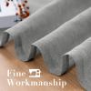 imageHVERSAILTEX White Sheer Linen Curtains for Living Room 84 inches Long Bedroom Curtains 2 Panel Sets Grommet Semi Sheer Elegant Soft Light Filter Window Treatments Curtain WhiteGrey