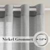 imageHVERSAILTEX White Sheer Linen Curtains for Living Room 84 inches Long Bedroom Curtains 2 Panel Sets Grommet Semi Sheer Elegant Soft Light Filter Window Treatments Curtain WhiteGrey