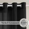 imageHVERSAILTEX White Sheer Linen Curtains for Living Room 84 inches Long Bedroom Curtains 2 Panel Sets Grommet Semi Sheer Elegant Soft Light Filter Window Treatments Curtain WhiteBlack