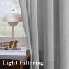 imageHVERSAILTEX White Sheer Linen Curtains for Living Room 84 inches Long Bedroom Curtains 2 Panel Sets Grommet Semi Sheer Elegant Soft Light Filter Window Treatments Curtain WhiteDove