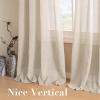 imageHVERSAILTEX White Sheer Linen Curtains for Living Room 84 inches Long Bedroom Curtains 2 Panel Sets Grommet Semi Sheer Elegant Soft Light Filter Window Treatments Curtain WhiteLinen