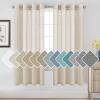 imageHVERSAILTEX White Sheer Linen Curtains for Living Room 84 inches Long Bedroom Curtains 2 Panel Sets Grommet Semi Sheer Elegant Soft Light Filter Window Treatments Curtain WhiteLinen