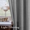 imageHVERSAILTEX White Sheer Linen Curtains for Living Room 84 inches Long Bedroom Curtains 2 Panel Sets Grommet Semi Sheer Elegant Soft Light Filter Window Treatments Curtain WhiteCharcoal Grey