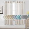 imageHVERSAILTEX White Sheer Linen Curtains for Living Room 84 inches Long Bedroom Curtains 2 Panel Sets Grommet Semi Sheer Elegant Soft Light Filter Window Treatments Curtain WhiteNatural