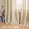 imageHVERSAILTEX White Sheer Linen Curtains for Living Room 84 inches Long Bedroom Curtains 2 Panel Sets Grommet Semi Sheer Elegant Soft Light Filter Window Treatments Curtain WhiteButter