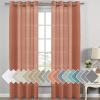 imageHVERSAILTEX White Sheer Linen Curtains for Living Room 84 inches Long Bedroom Curtains 2 Panel Sets Grommet Semi Sheer Elegant Soft Light Filter Window Treatments Curtain WhiteTerracotta