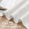imageHVERSAILTEX White Sheer Linen Curtains for Living Room 84 inches Long Bedroom Curtains 2 Panel Sets Grommet Semi Sheer Elegant Soft Light Filter Window Treatments Curtain WhiteWhite