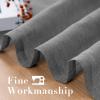 imageHVERSAILTEX White Sheer Linen Curtains for Living Room 84 inches Long Bedroom Curtains 2 Panel Sets Grommet Semi Sheer Elegant Soft Light Filter Window Treatments Curtain WhiteCharcoal Grey