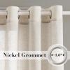 imageHVERSAILTEX White Sheer Linen Curtains for Living Room 84 inches Long Bedroom Curtains 2 Panel Sets Grommet Semi Sheer Elegant Soft Light Filter Window Treatments Curtain WhiteNatural