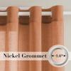 imageHVERSAILTEX White Sheer Linen Curtains for Living Room 84 inches Long Bedroom Curtains 2 Panel Sets Grommet Semi Sheer Elegant Soft Light Filter Window Treatments Curtain WhiteOrange