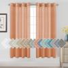 imageHVERSAILTEX White Sheer Linen Curtains for Living Room 84 inches Long Bedroom Curtains 2 Panel Sets Grommet Semi Sheer Elegant Soft Light Filter Window Treatments Curtain WhiteOrange