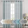 imageHVERSAILTEX White Sheer Linen Curtains for Living Room 84 inches Long Bedroom Curtains 2 Panel Sets Grommet Semi Sheer Elegant Soft Light Filter Window Treatments Curtain WhiteTeal
