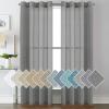 imageHVERSAILTEX White Sheer Linen Curtains for Living Room 84 inches Long Bedroom Curtains 2 Panel Sets Grommet Semi Sheer Elegant Soft Light Filter Window Treatments Curtain WhiteCharcoal Grey