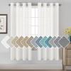 imageHVERSAILTEX White Sheer Linen Curtains for Living Room 84 inches Long Bedroom Curtains 2 Panel Sets Grommet Semi Sheer Elegant Soft Light Filter Window Treatments Curtain WhiteWhite