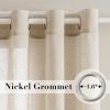 imageHVERSAILTEX White Sheer Linen Curtains for Living Room 84 inches Long Bedroom Curtains 2 Panel Sets Grommet Semi Sheer Elegant Soft Light Filter Window Treatments Curtain WhiteLinen